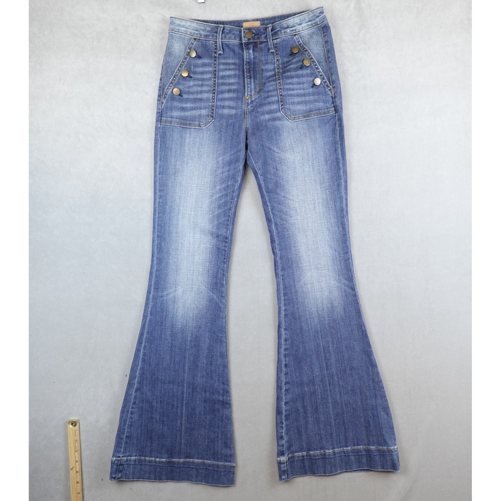 DRIFTWOOD Jeans Farrah Flare Blue Denim Pants Womens Size 29 Anthropologie